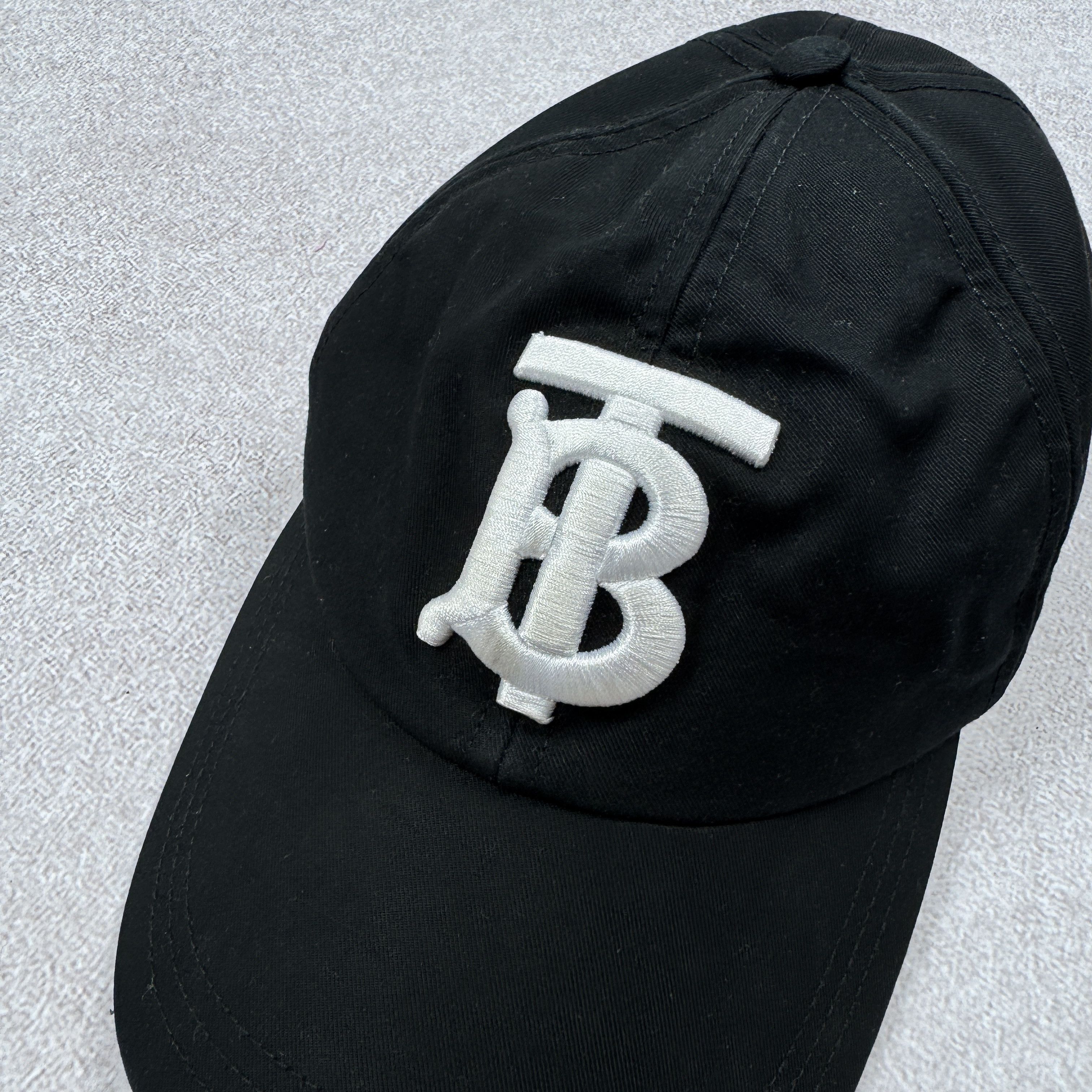 Burberry Authentic Burberry London 8068033 Black TB Logo Cap Size S-M Size ONE SIZE - 3 Thumbnail