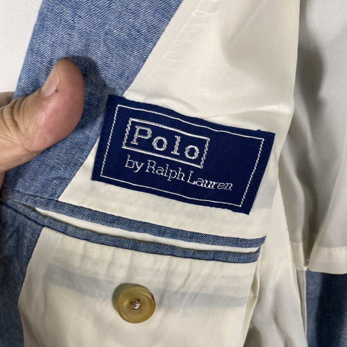 Polo Ralph Lauren Vintage Polo Ralph Lauren Chambray Blue Blazer Jacket Size 42R - 8 Thumbnail