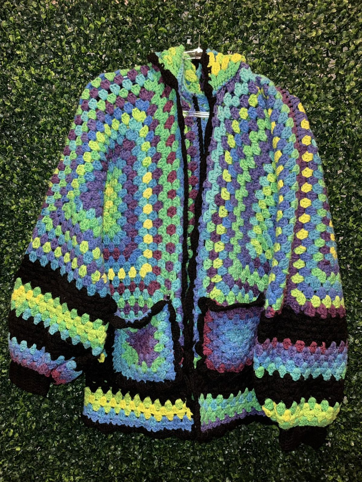 Other Hand crocheted granny square cardigan. BNWOT fits like a L Size L / US 10 / IT 46 - 1 Thumbnail