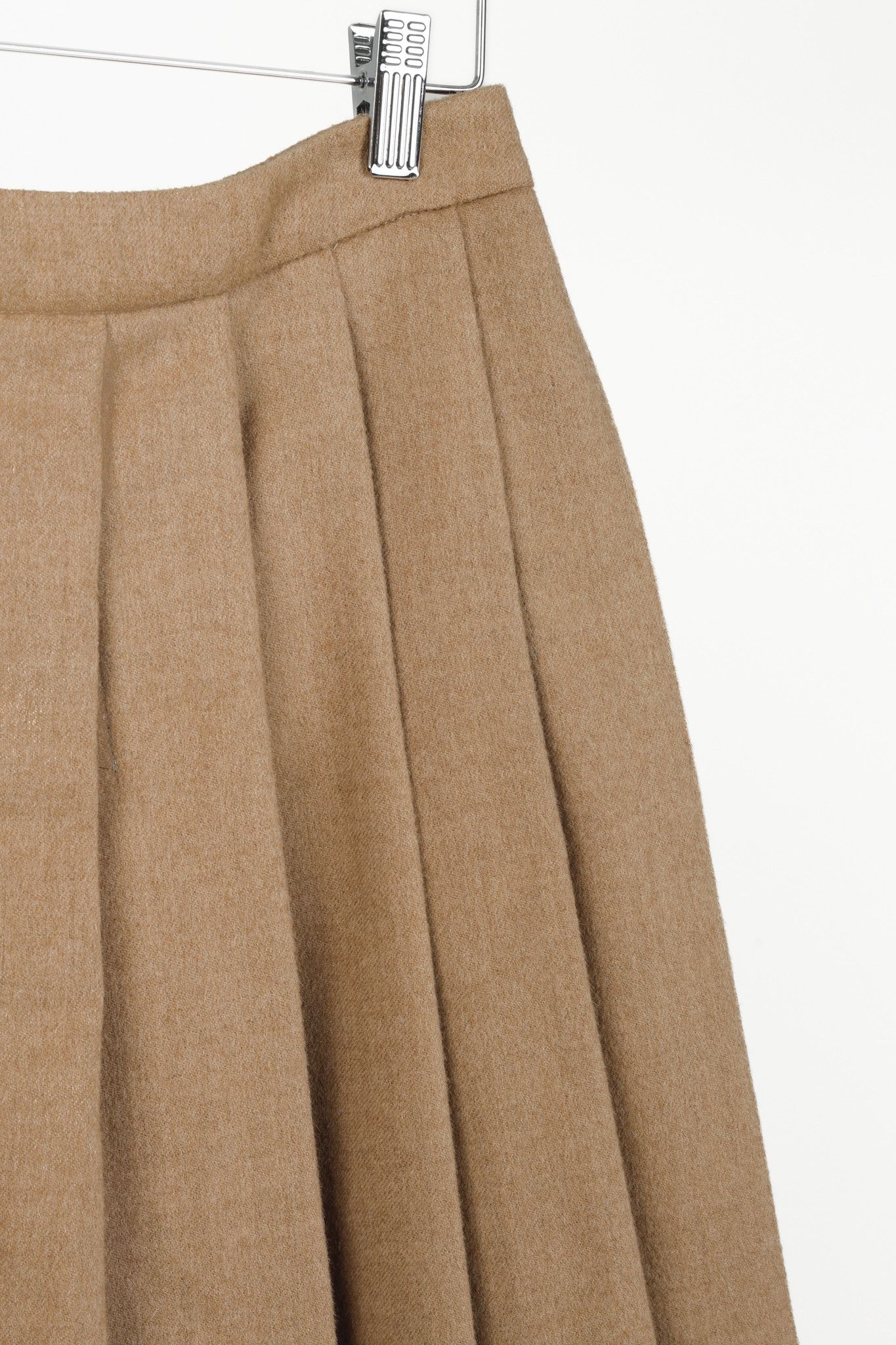 Miu Miu Miu Miu 2007 Tan Wool Pleated Skirt Miu Miu Size 26" / US 2 / IT 38 - 5 Thumbnail