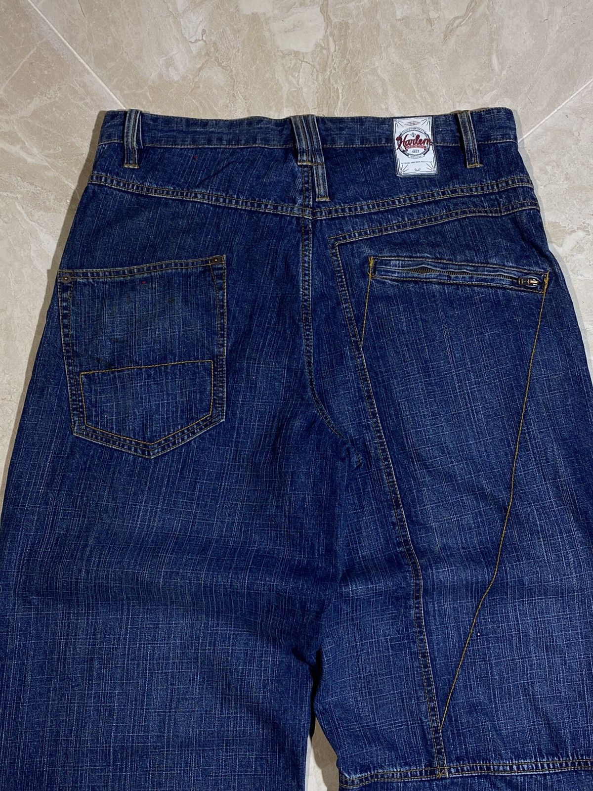 Fubu Crazy Y2K Platinum Fubu Jnco Style Globetrotters 34x34 Jeans Size US 34 / EU 50 - 22 Thumbnail