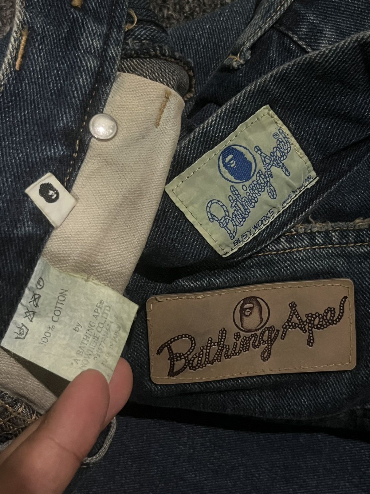 Bape Vintage OG A Bathing Ape by Nigo Indigo Blue Jeans Size US 29 - 11 Thumbnail