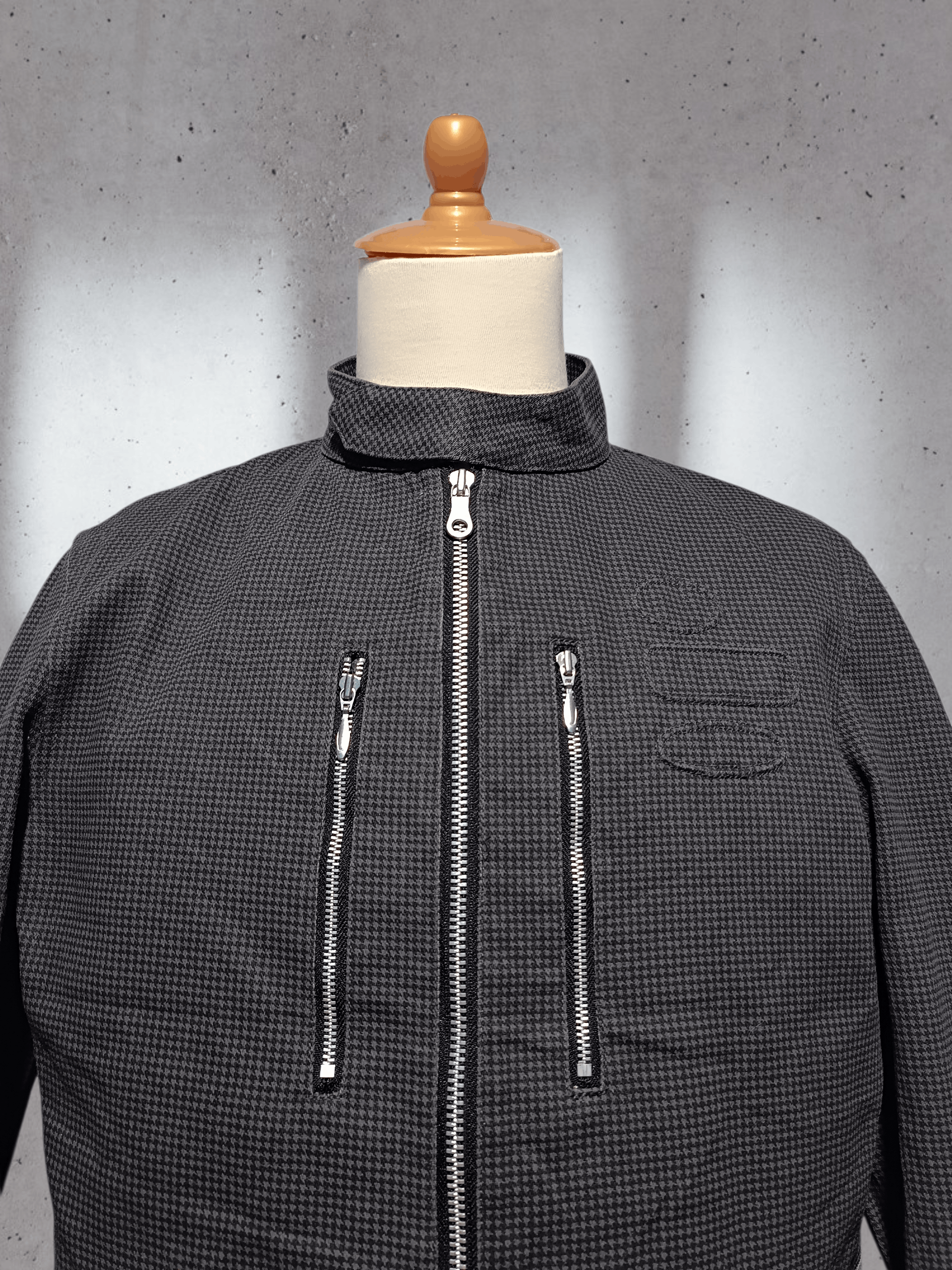 Japanese Brand Vintage Canvas Biker Jacket Monogram Pattern Size US M / EU 48-50 / 2 - 3 Thumbnail