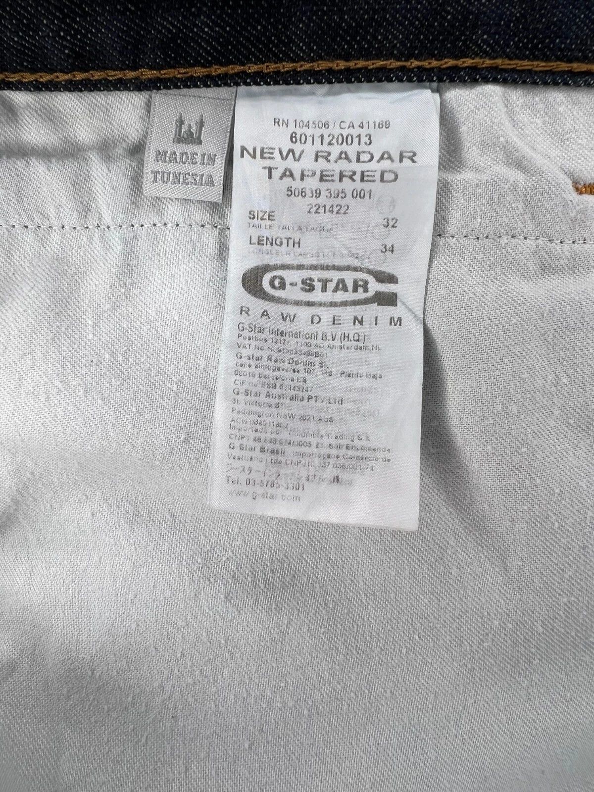 G-Star G-Star Raw 3301 Jeans Navy Blue New Radar Tapered Size US 32 / EU 48 - 15 Thumbnail