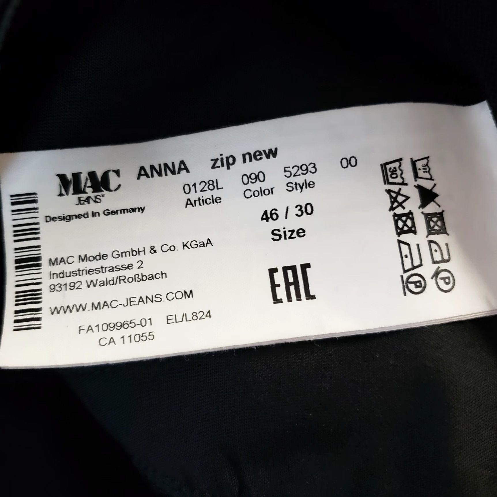 Vintage MAC Womens Anna Pants 16 Black Mid Rise Dress Pants Regular Inseam 29.5in 40 US Solid Polyamide Brand MAC Men's? Women’s Size 38" / US 16 / IT 52 - 4 Thumbnail
