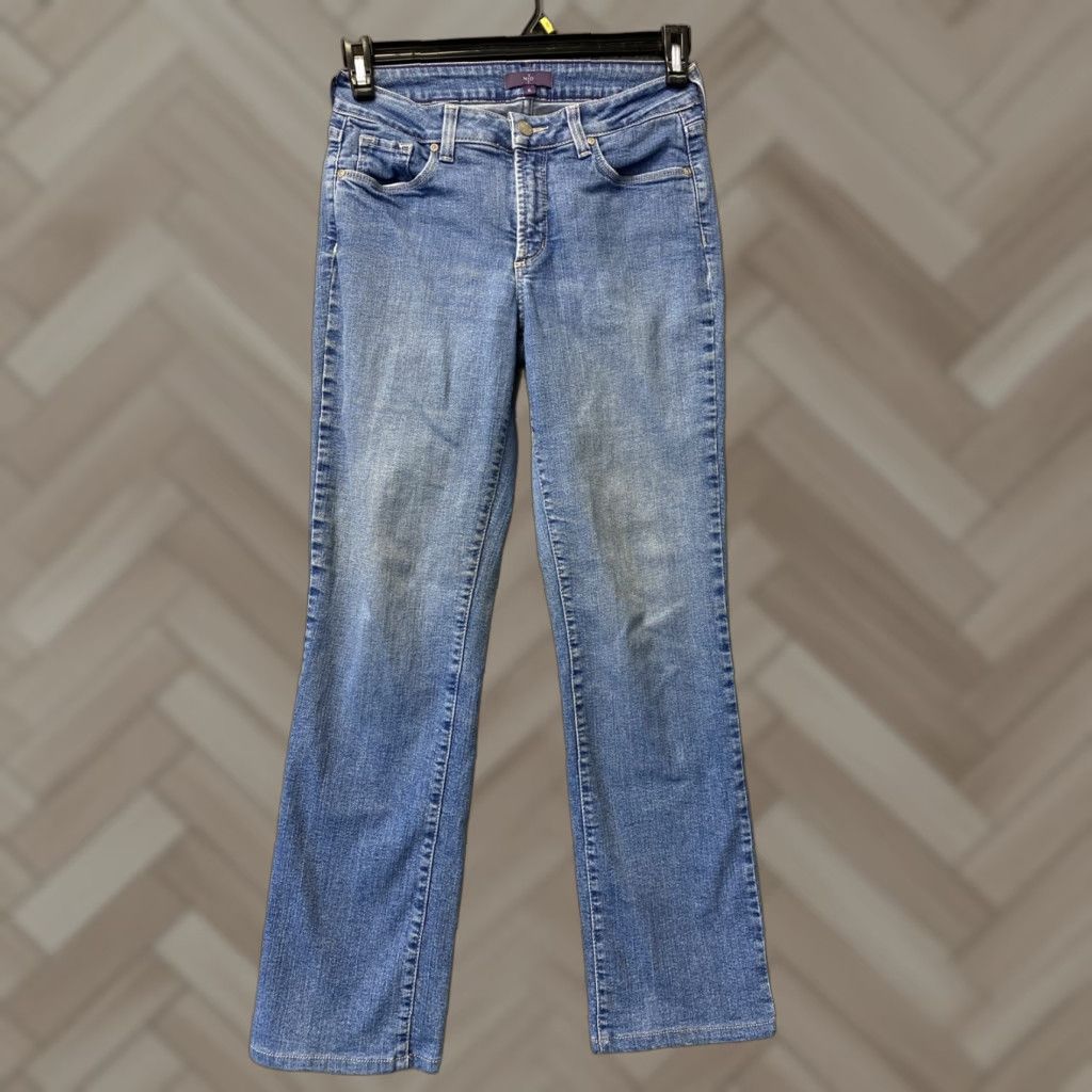 NYDJ NYDJ Jeans Women 6 Straight Denim 5-Pocket Slimming Mid Rise Blue Vintage City 29in Inseam Womens Regular Fit Size 28" / US 6 / IT 42 - 1 Thumbnail