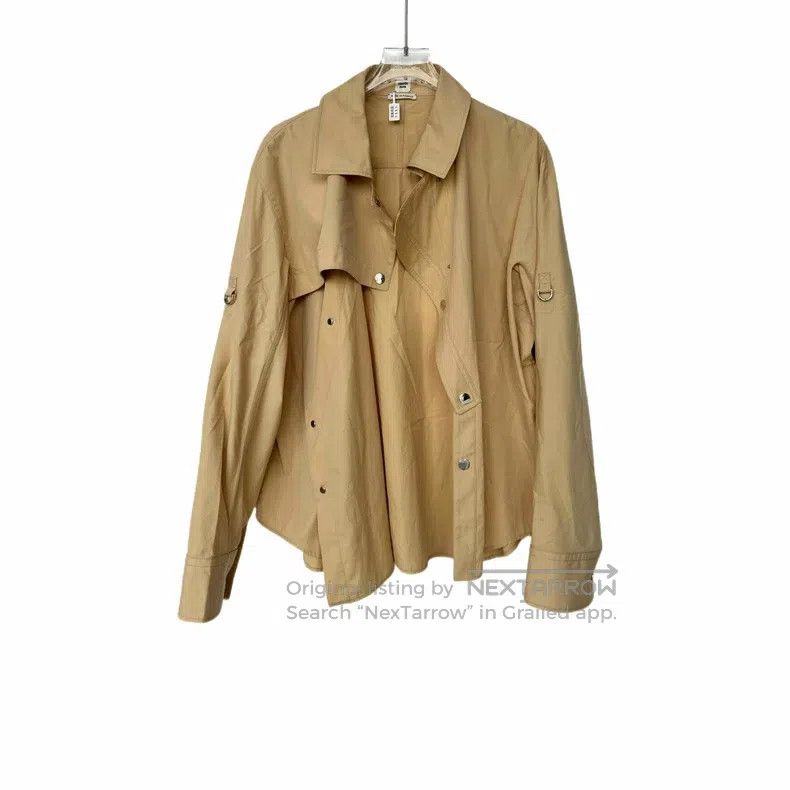 Hermes Hermes Asymmetrical Shirt Jacket, Khaki Size XS / US 0-2 / IT 36-38 - 1 Thumbnail