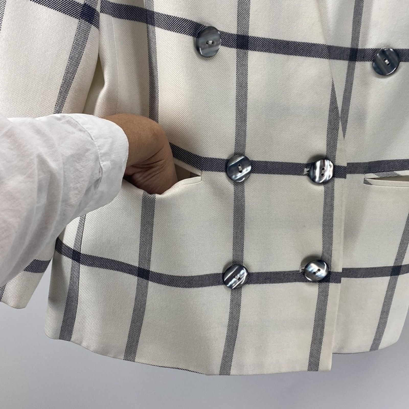 Vintage Vintage Casual Corner 80s window pain shoulder pads blazer 2 Size XS / US 0-2 / IT 36-38 - 5 Thumbnail