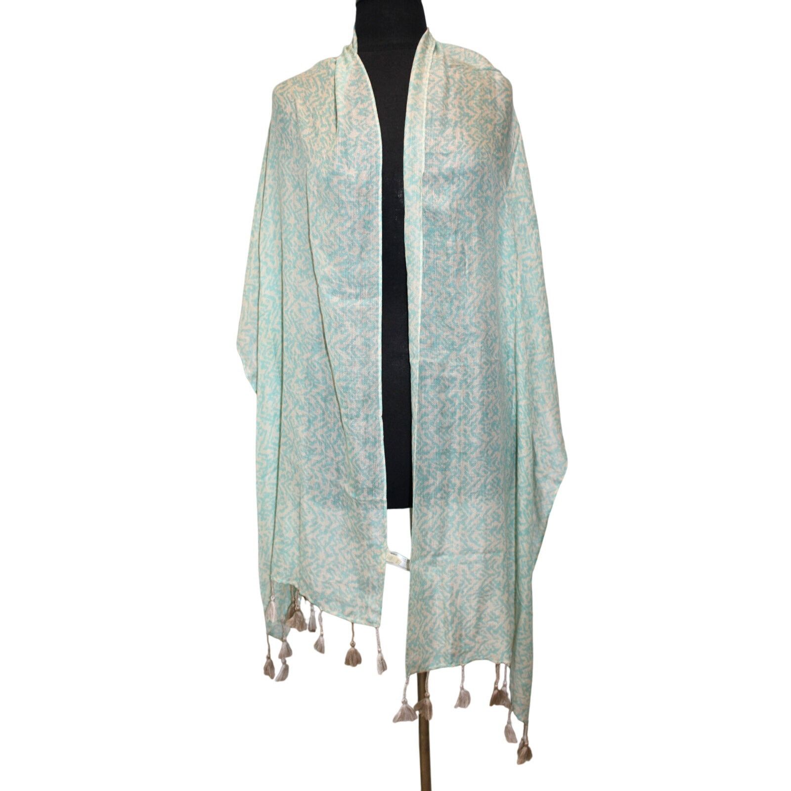 Eileen Fisher EILEEN FISHER Erased Chevron Silk Cashmere Wrap Scarf 84х 21 Size ONE SIZE - 2 Thumbnail