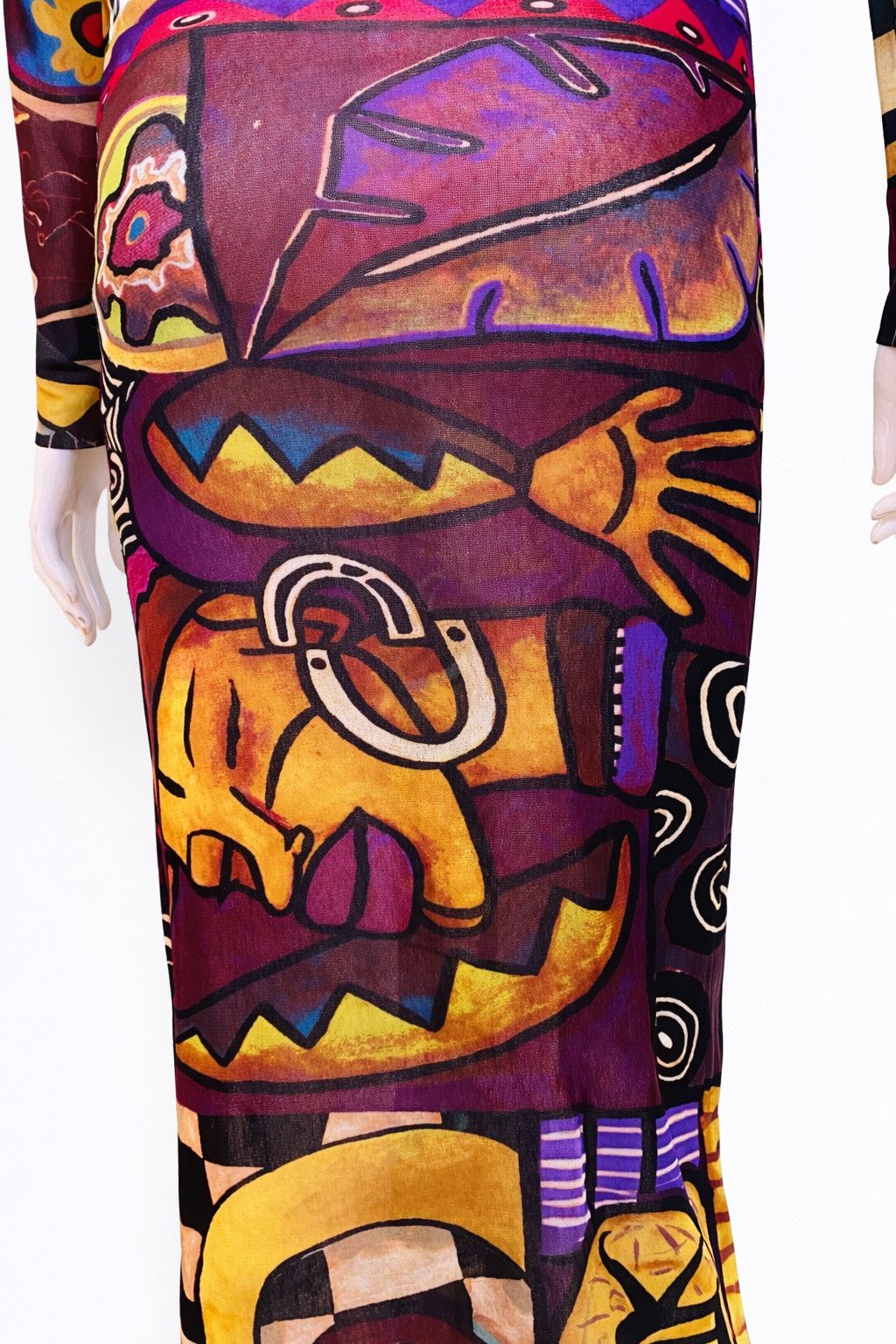 Kenzo Kenzo African Mesh Maxi Dress Transparent Small Medium Large Size L / US 10 / IT 46 - 7 Thumbnail