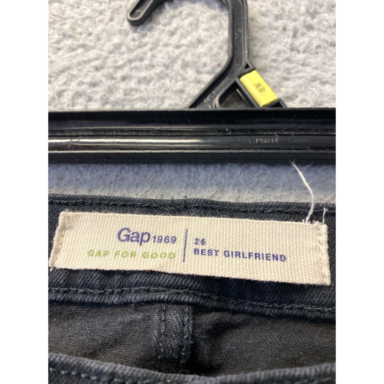 Gap GAP Jeans Pants Womens 28x26 Black Low Rise Y2K 5-Pocket Regular Fit Belt Loops Cotton Jeans - 2010s Chic Moto Womens/Girls? Size 28" / US 6 / IT 42 - 3 Thumbnail
