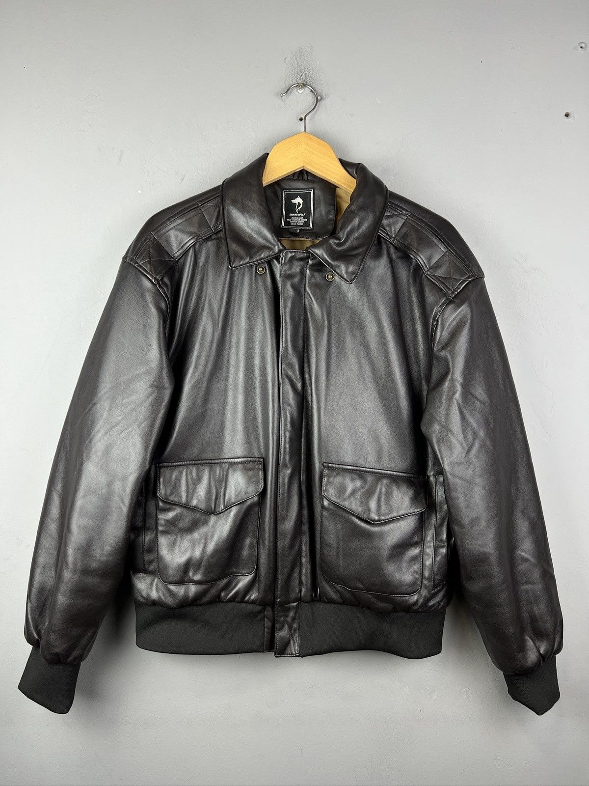 Vintage Vintage Shake Wolf Rare Leather Jacket Faux leather Y2K Size US M / EU 48-50 / 2 - 1 Thumbnail