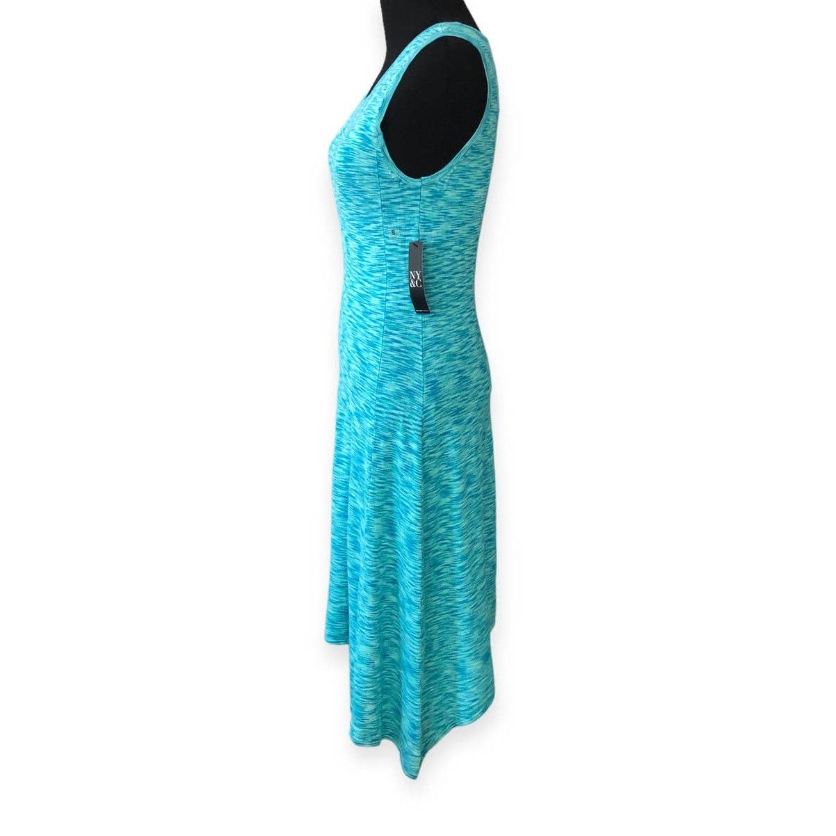 Other New York & Company Dress Blue Midi Stretch Bodycon Size Sm Size S / US 4 / IT 40 - 2 Thumbnail