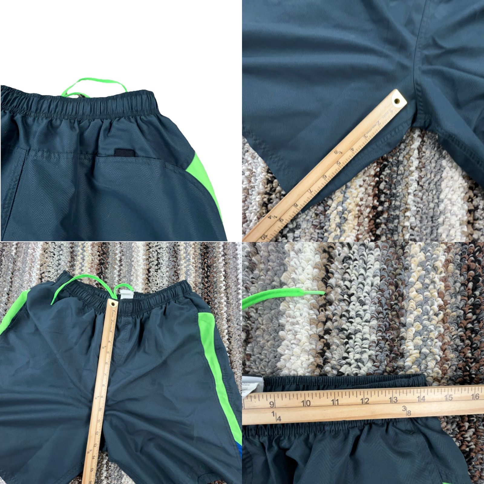 Nike Nike Swim Trunks Men XL Gray Green Bored Shorts Lined Pocket Adult 28" Waist Size US 39 - 8 Thumbnail