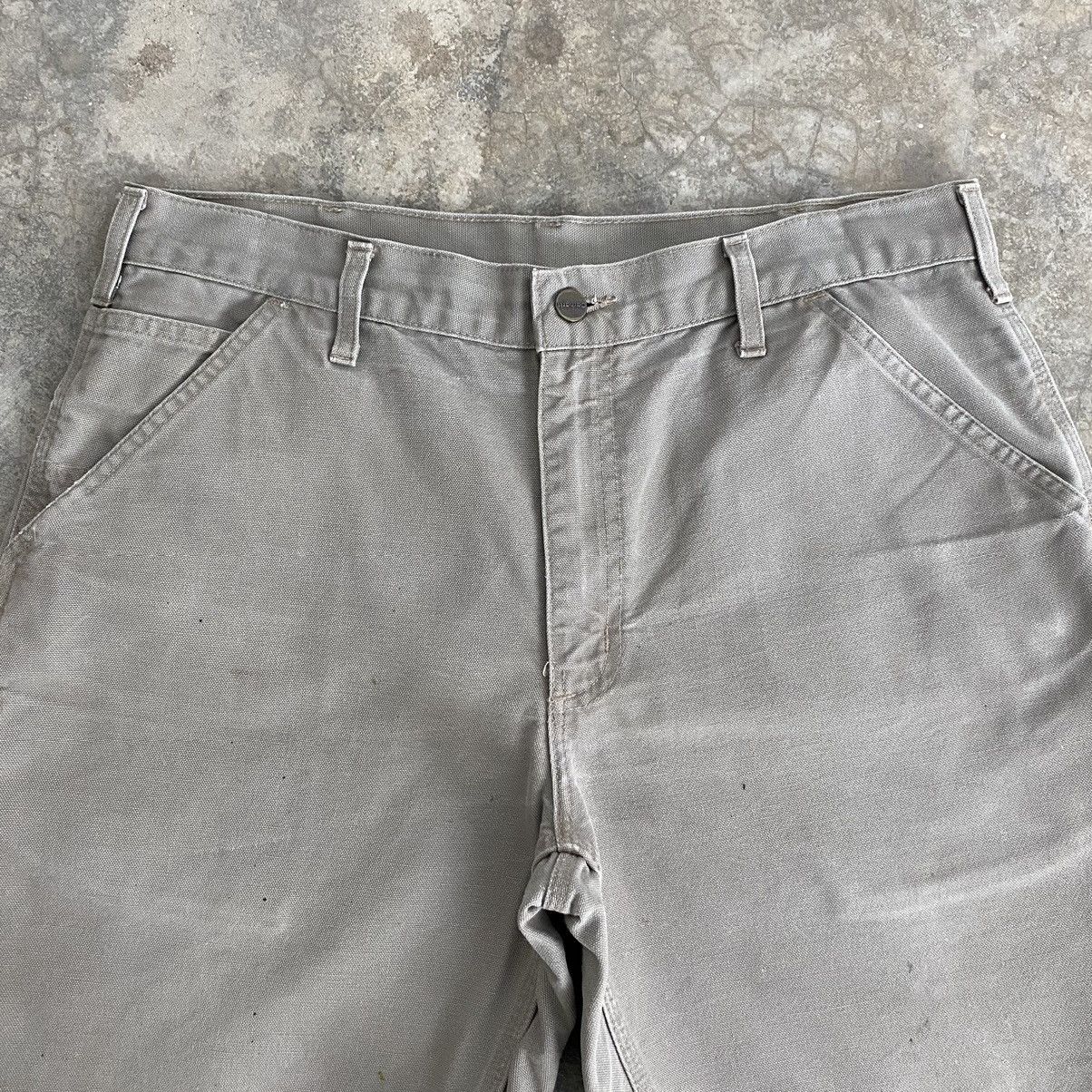 Carhartt VTG Carhartt Desert Grey Dirty Baggy Carpenter Shorts Jorts Size US 34 / EU 50 - 4 Thumbnail