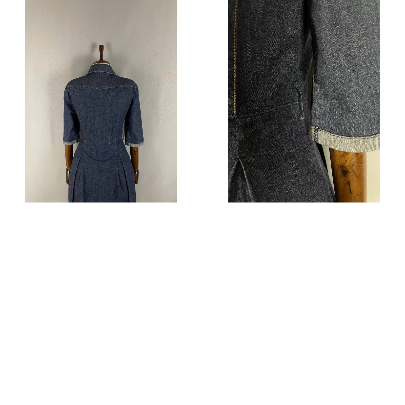 Miss Sixty Miss Sixty Maxi Dress Blue Half Sleeve Front Button Collared L Womens Size L / US 10 / IT 46 - 8 Thumbnail