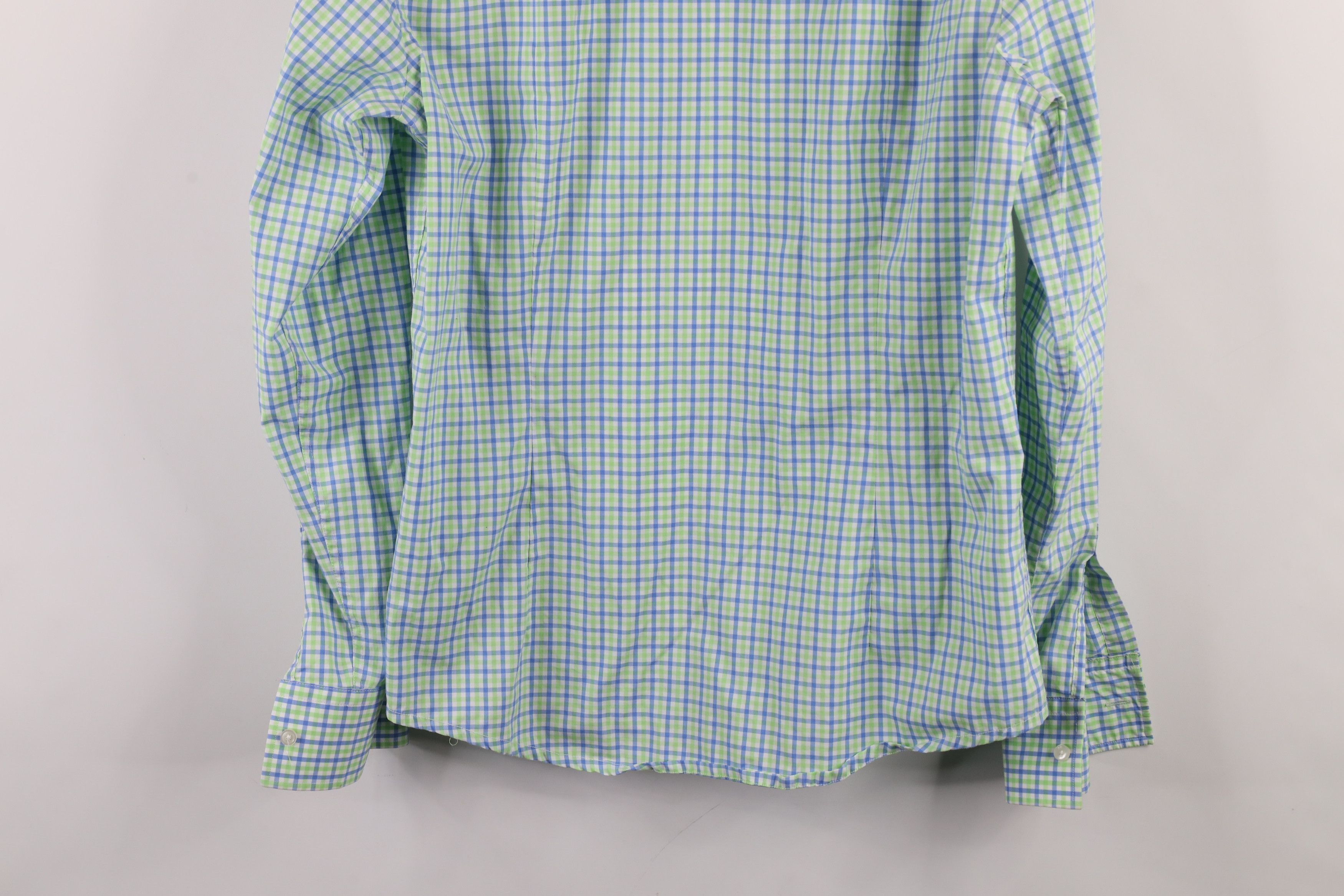 Hugo Boss × Vintage Hugo Boss Slim Fit Checkered Plaid Collared Button Shirt Size US S / EU 44-46 / 1 - 9 Thumbnail