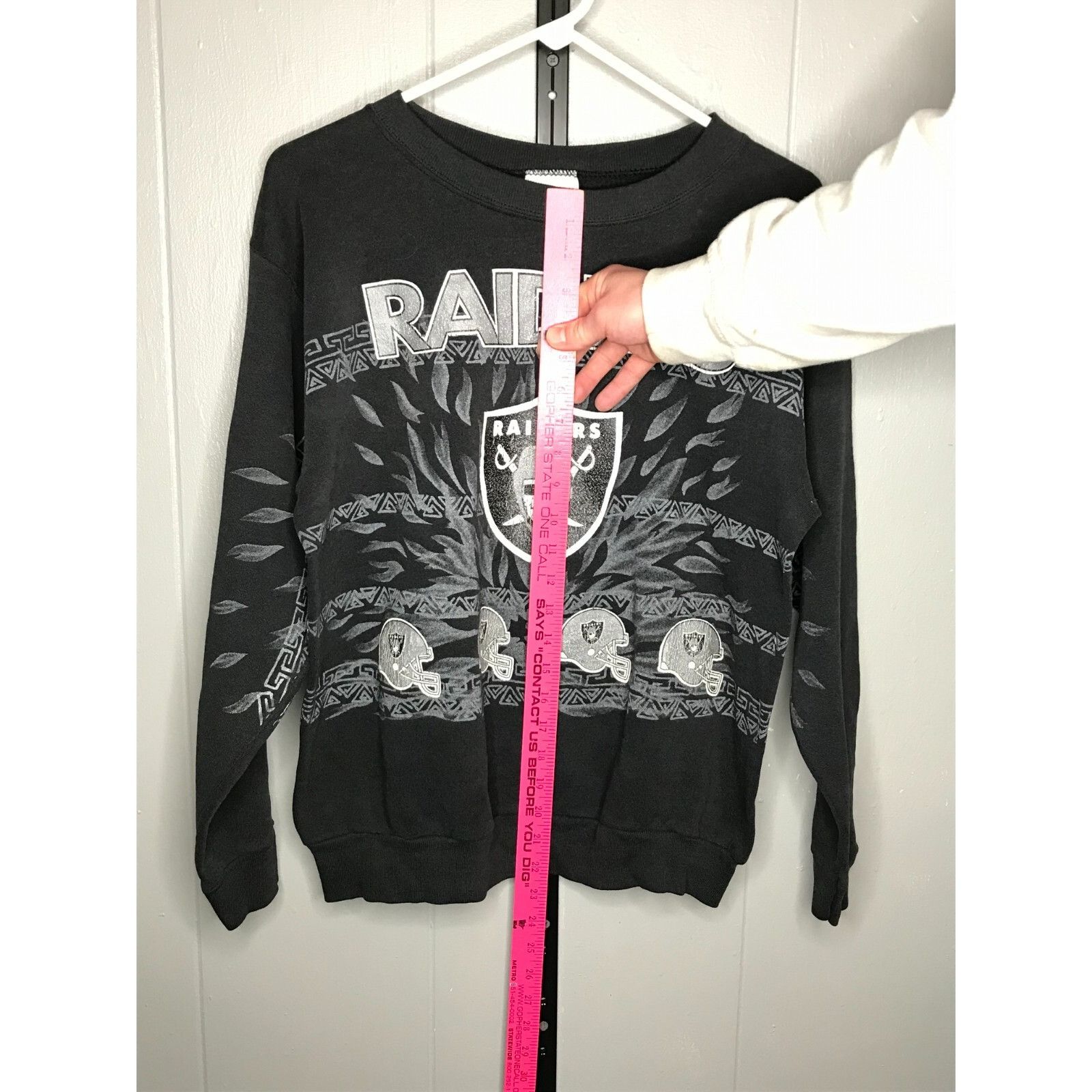 NFL × Tultex Vintage Los Angeles Raiders Aztec Sweatshirt NFL 90s Crewnec Size US M / EU 48-50 / 2 - 6 Thumbnail