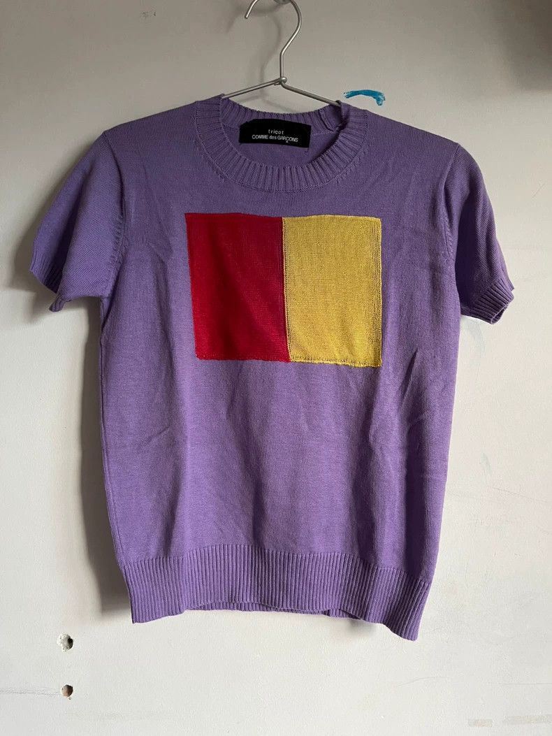 Comme des Garcons Comme des Garcons Purple cotton short-sleeved round neck k Size S / US 4 / IT 40 - 1 Thumbnail