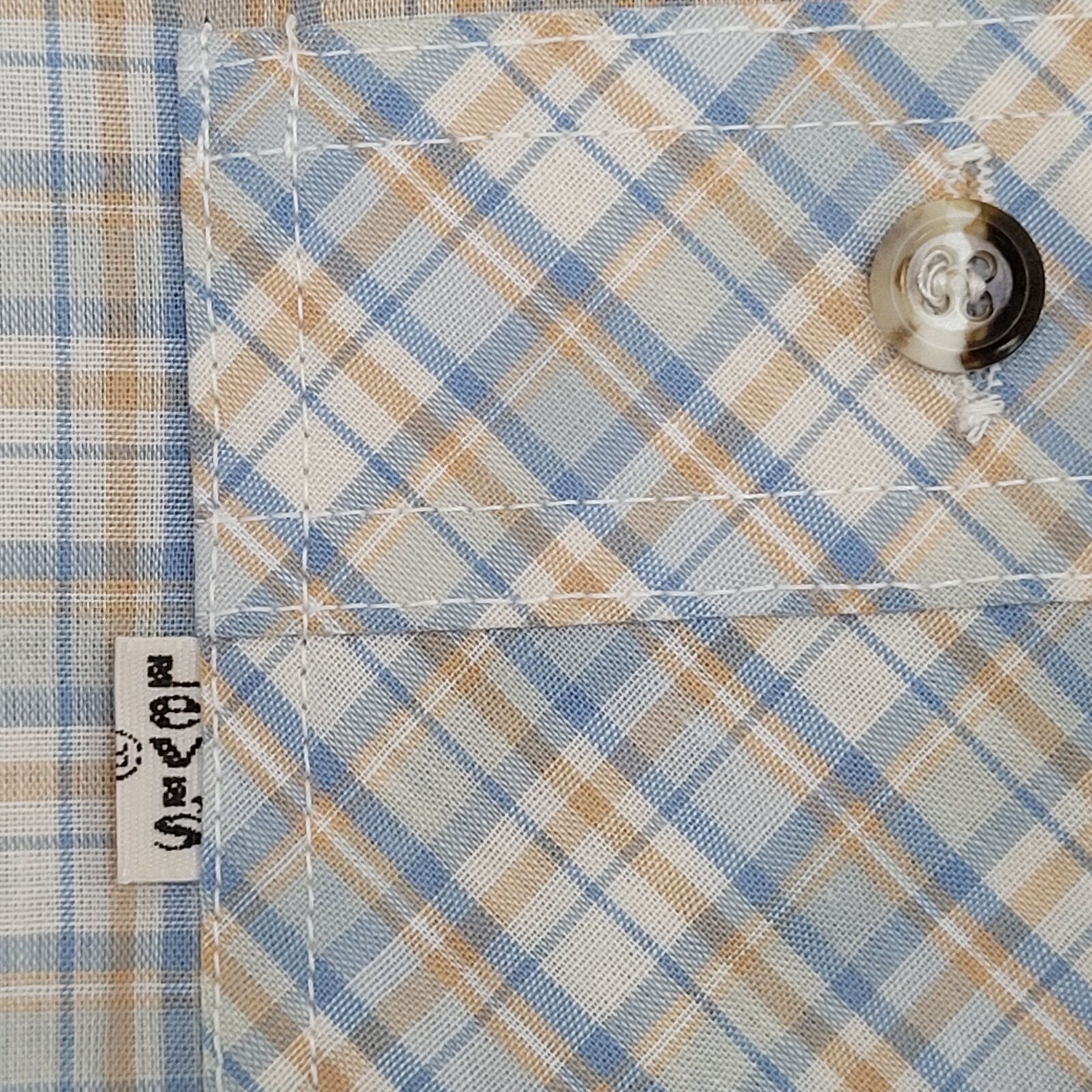 Levi's Vintage 80s LEVIS Button Shirt Large 21x30 Blue Size US L / EU 52-54 / 3 - 5 Thumbnail