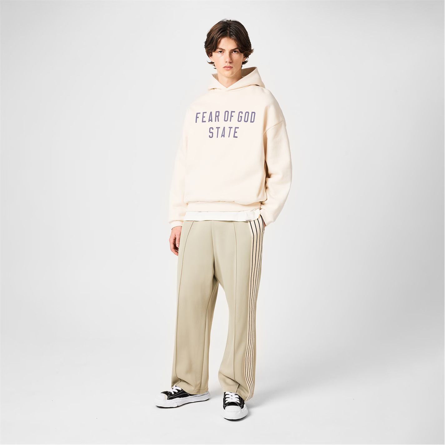 Fear of God o1g2r1mq0426 Fleece Hoodie in Ivory Size US XS / EU 42 / 0 - 6 Thumbnail