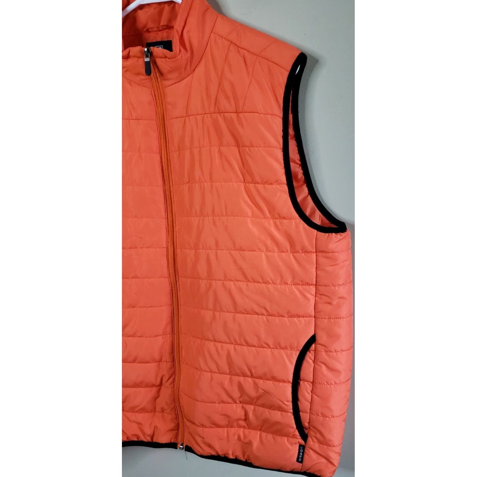 Chaps Chaps Travel Easy Packable Sleeveless Vest Men's Large Orange Quilted Full Zip Size US L / EU 52-54 / 3 - 2 Thumbnail