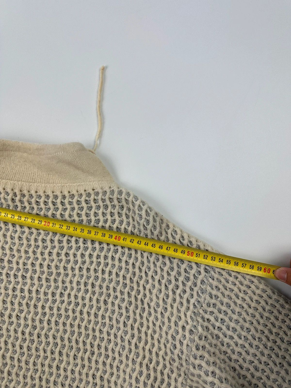 Marithe + Francois Girbaud Marithé + François Girbaud 1980 Mesh Wool Knit Sweater Cream Size S / US 4 / IT 40 - 16 Thumbnail