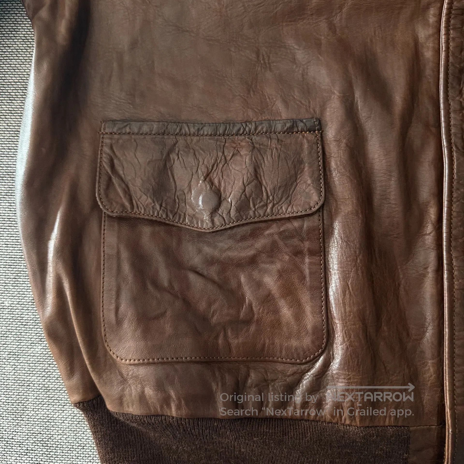 Eastman Leather Clothing Eastman Vegan Horsehide A2 Flight Jacket. Size US M / EU 48-50 / 2 - 4 Thumbnail