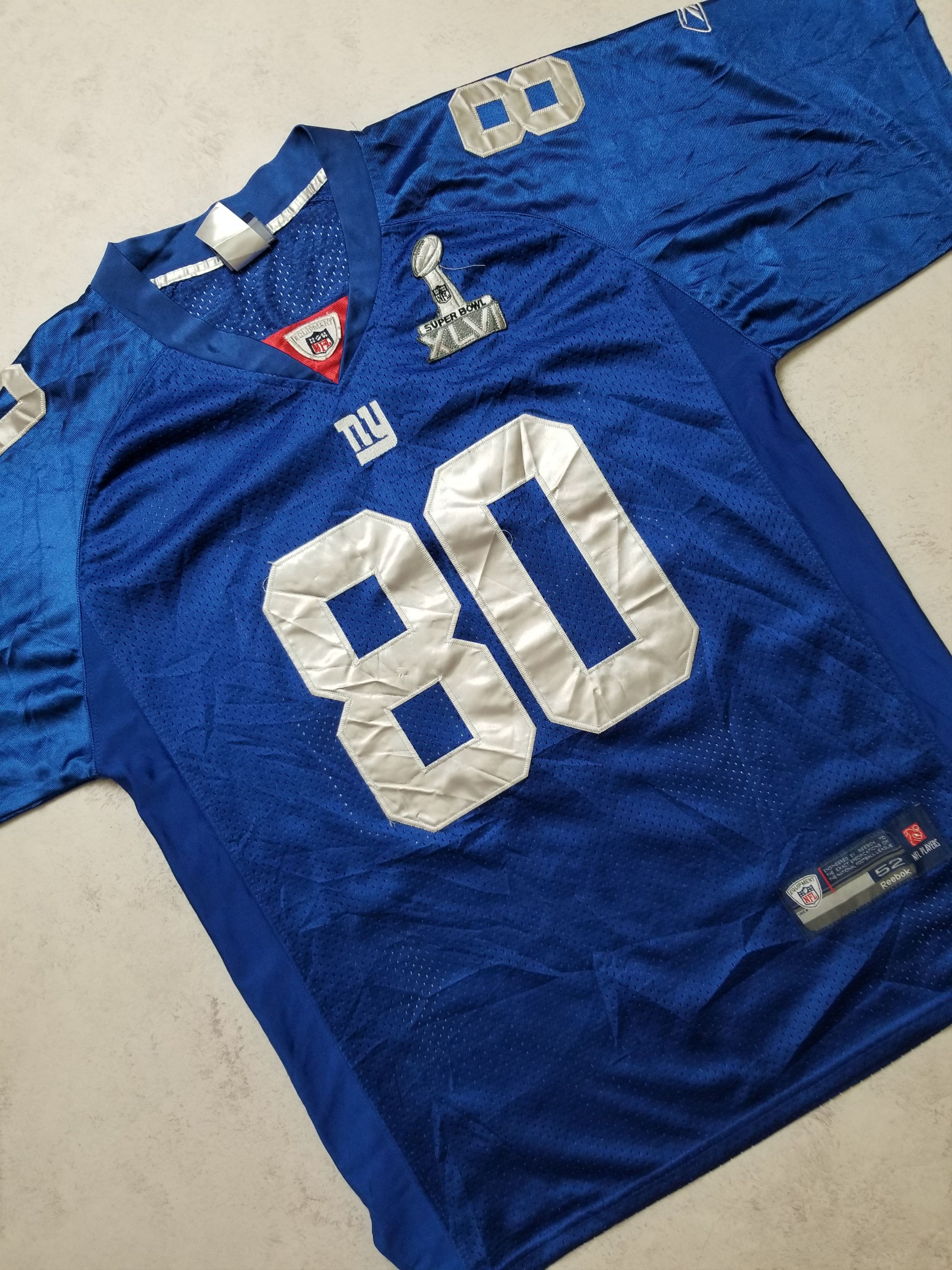 Reebok New York Giants Victor Cruz #80 Super Bowl NFL Sewn Jersey Size US XL / EU 56 / 4 - 15 Thumbnail