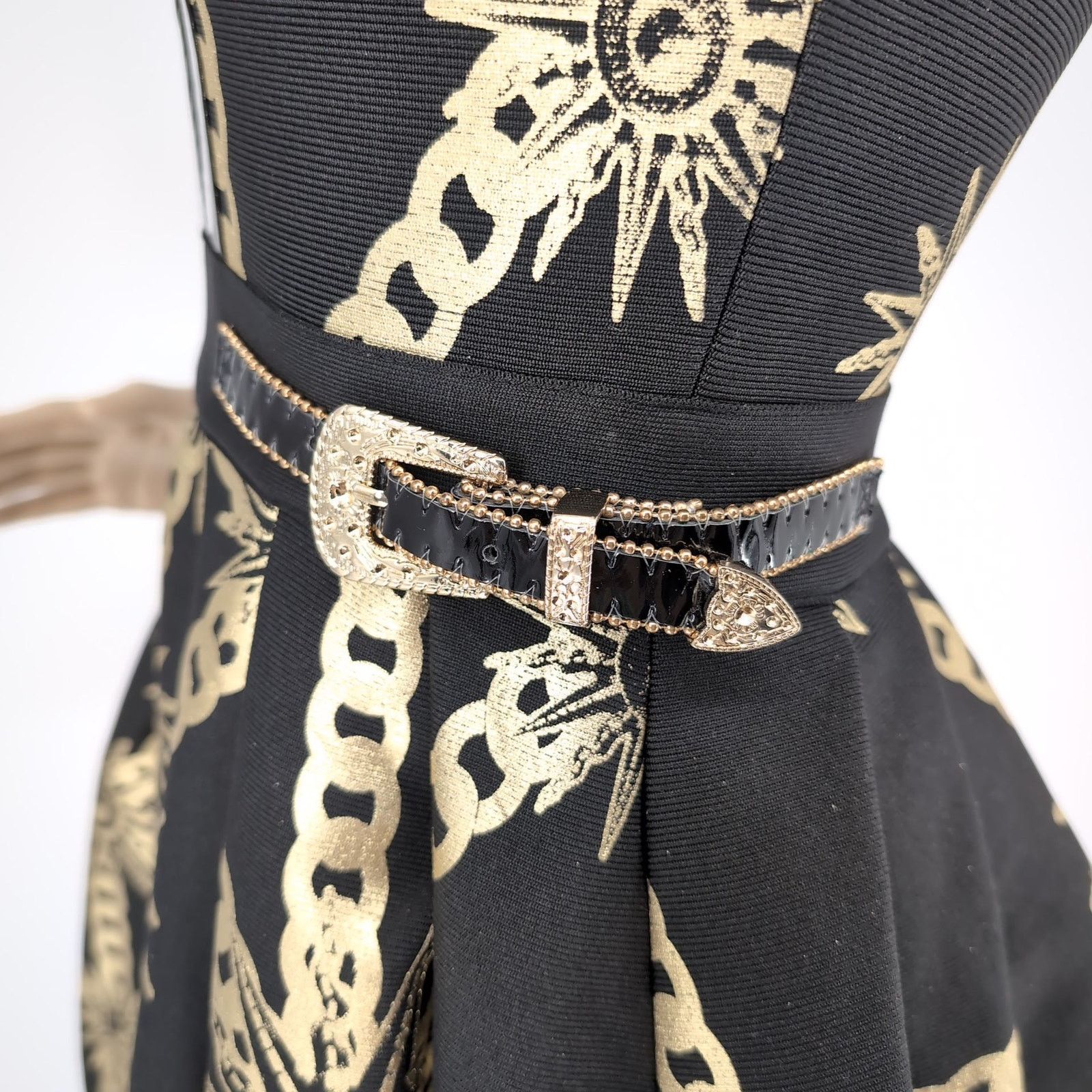 Other Barok Paris NJ Couture NWT Black Gold Sleeveless Dress Sz S Size S / US 4 / IT 40 - 13 Thumbnail