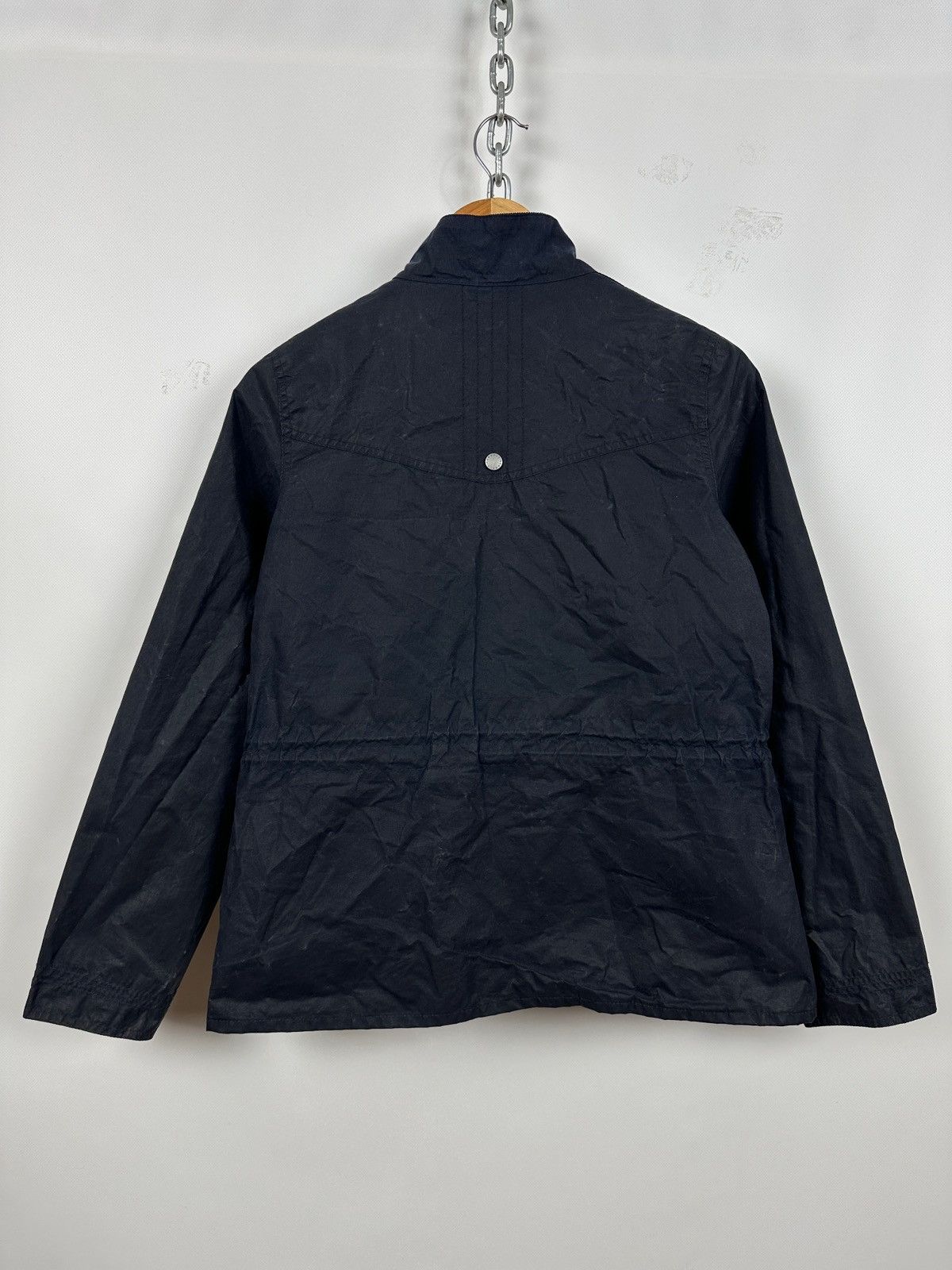 Barbour Barbour Navy Blue Waxed Dover Lightweight Jacket Size S / US 4 / IT 40 - 3 Thumbnail