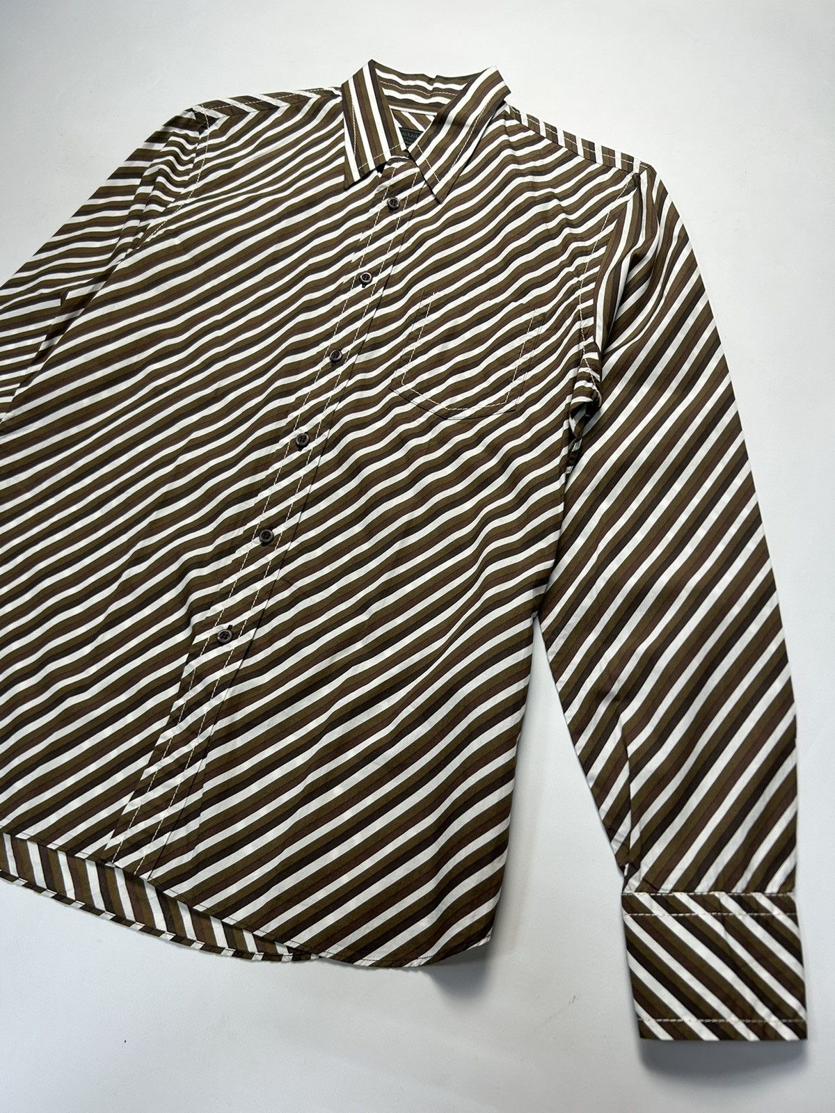 Prada Prada Casual Striped Shirt Button Up Size US L / EU 52-54 / 3 - 9 Thumbnail
