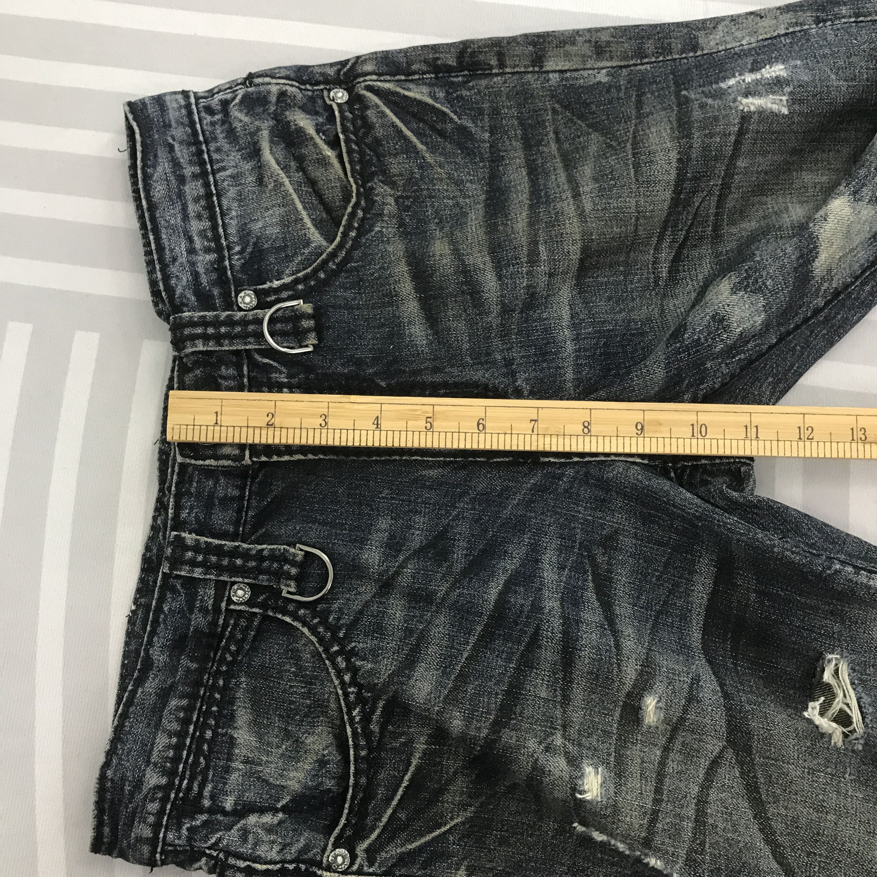 Japanese Brand × Vintage Flare Japanese brand Style Distressed Bootcut Denim pants Size US 30 / EU 46 - 9 Thumbnail