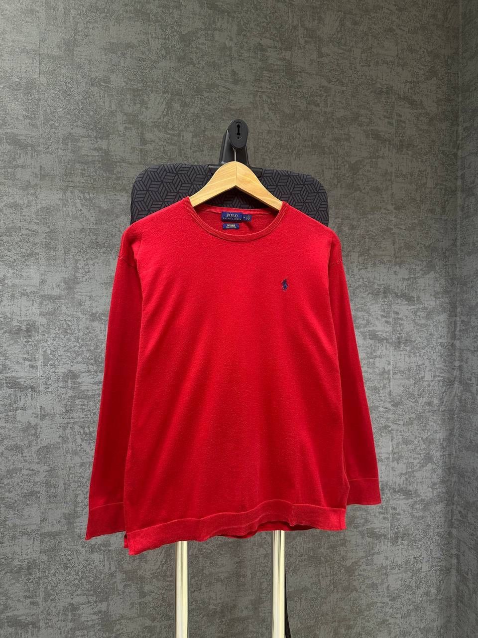 Polo Ralph Lauren × Vintage Vintage Polo Ralph Lauren Red Long Sweater PRL Size US M / EU 48-50 / 2 - 2 Thumbnail