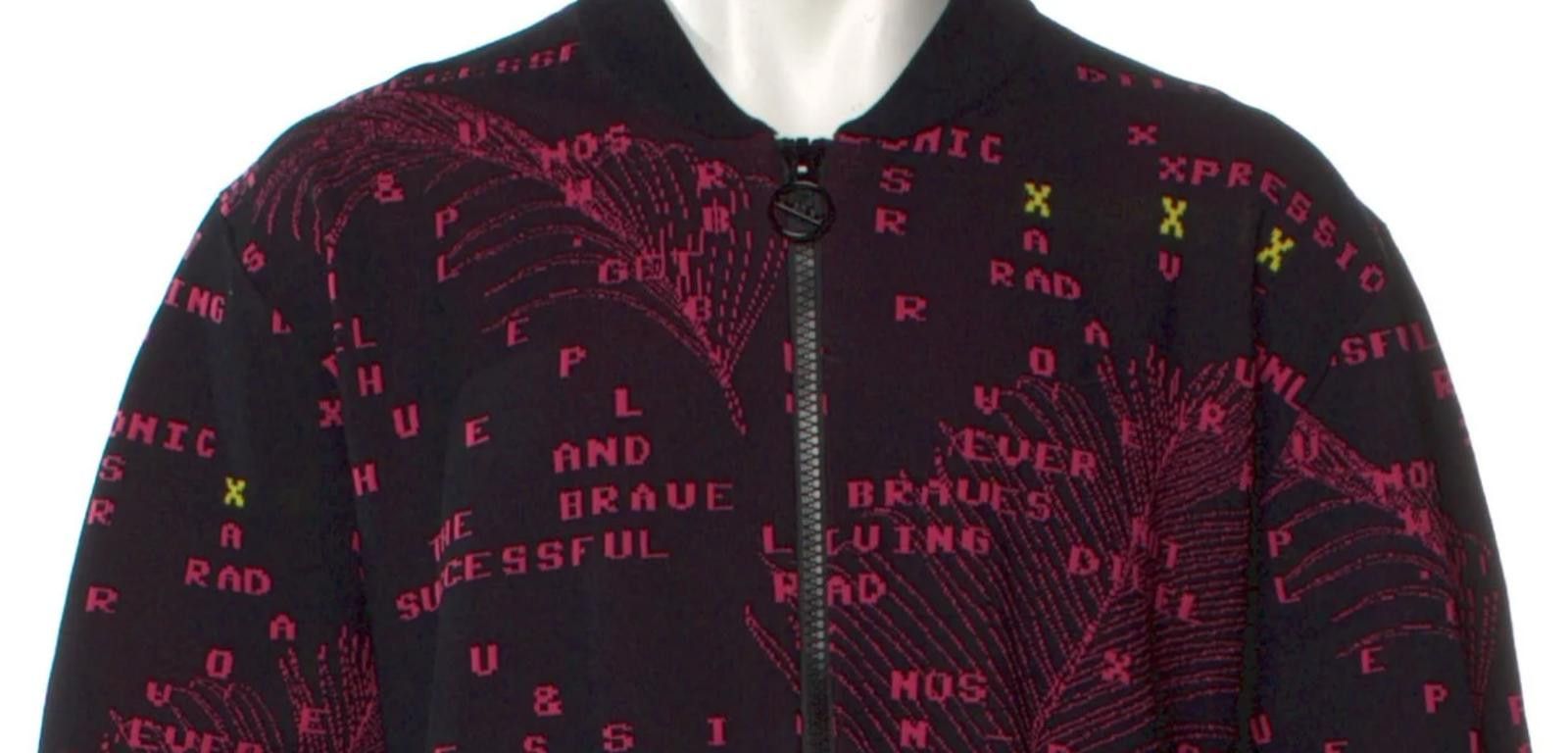 Diesel Diesel text print cardigan in black and pink Size: XL Size US XL / EU 56 / 4 - 2 Thumbnail
