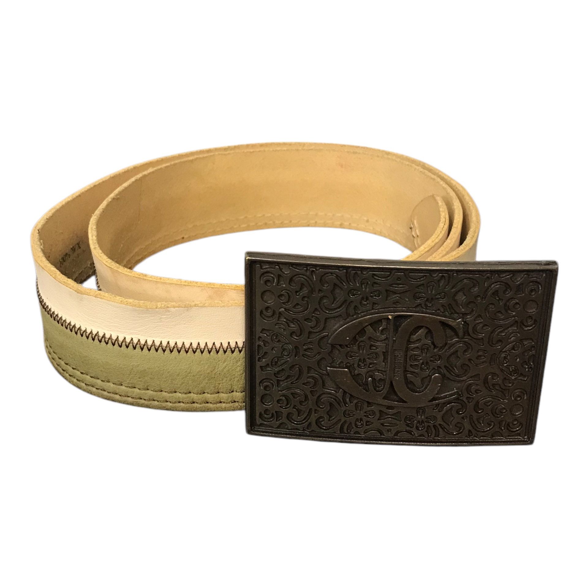 Just Cavalli × Vintage Just Cavali Double Leather Belt Size ONE SIZE - 1 Thumbnail