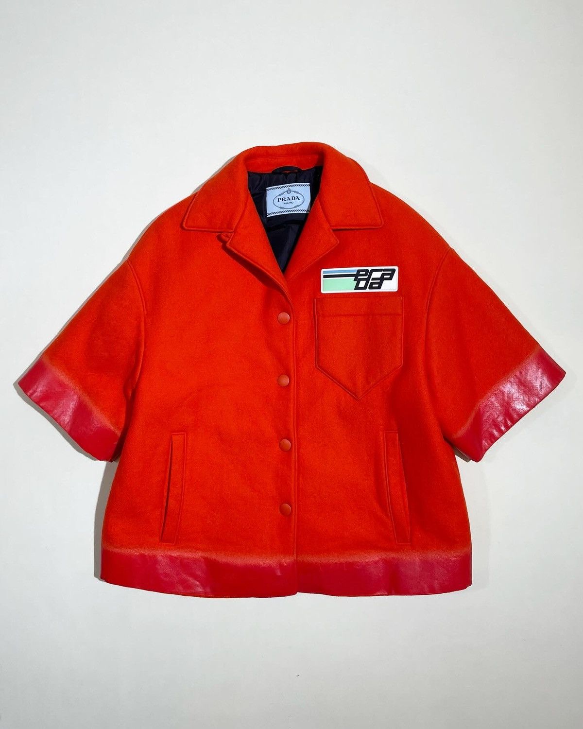 Prada AW18 Logo Patch Padded Wool Shirt/Jacket Size US M / EU 48-50 / 2 - 1 Thumbnail