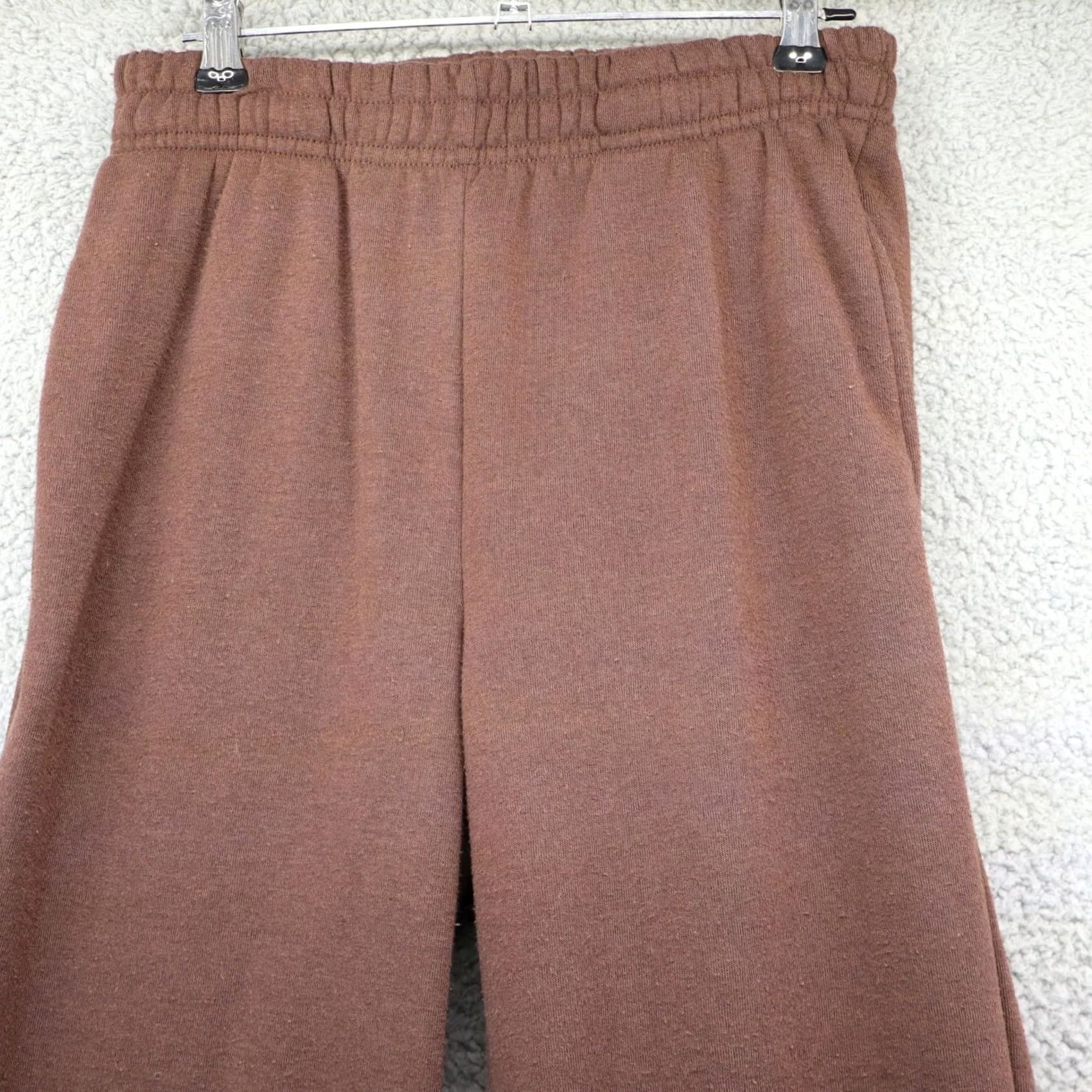 Vintage Better Together Sweatpants Women S Brown Wide-Leg Elastic Drawstring 32 Inseam Casual Knit Polyester Pockets Front Flat Front Rise Mid Fall Vintage No Size 28" / US 6 / IT 42 - 2 Thumbnail