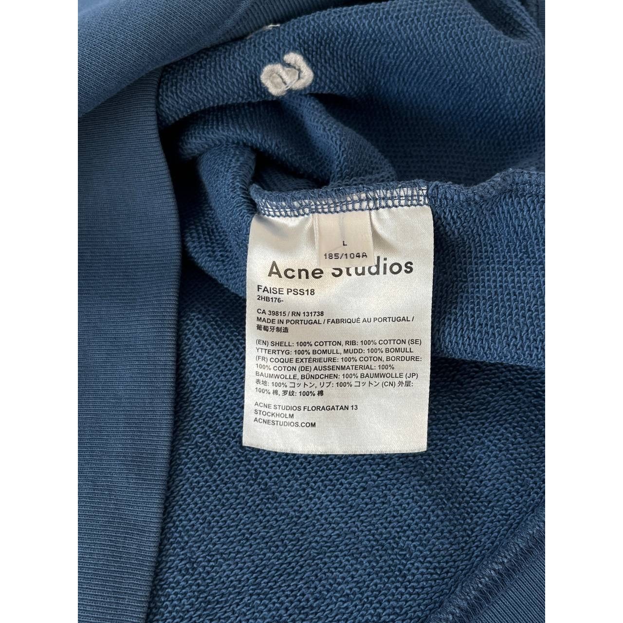 Acne Studios Acne Studios Faise Minimal Logo Crewneck Sweatshirt Size US L / EU 52-54 / 3 - 5 Thumbnail