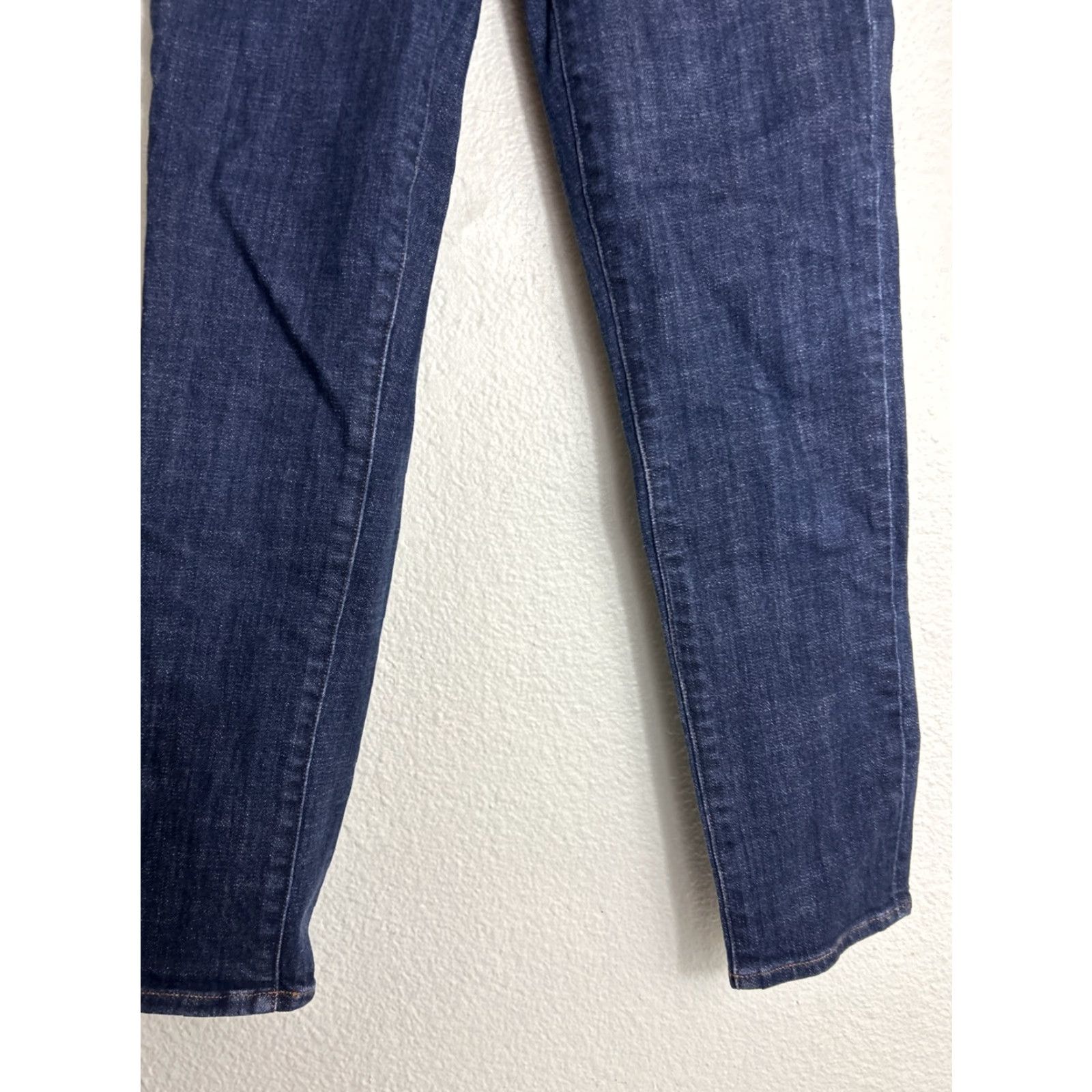 J.Crew J.CREW Skinny Straight Jeans Womens 27x27 Dark Wash Stretch Denim Blue Cotton Blend Zip Front Slim Rise Mid Size 27" / US 4 / IT 40 - 2 Thumbnail