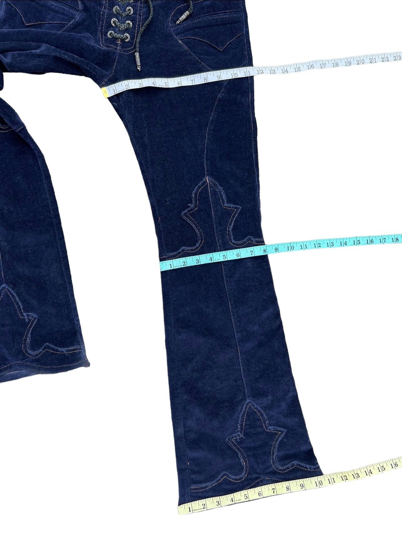 A&G Rock Vintage 80s 90s A&G Amal Guessous Jeans Corduroy Flare Jeans Size US 33 - 4 Thumbnail