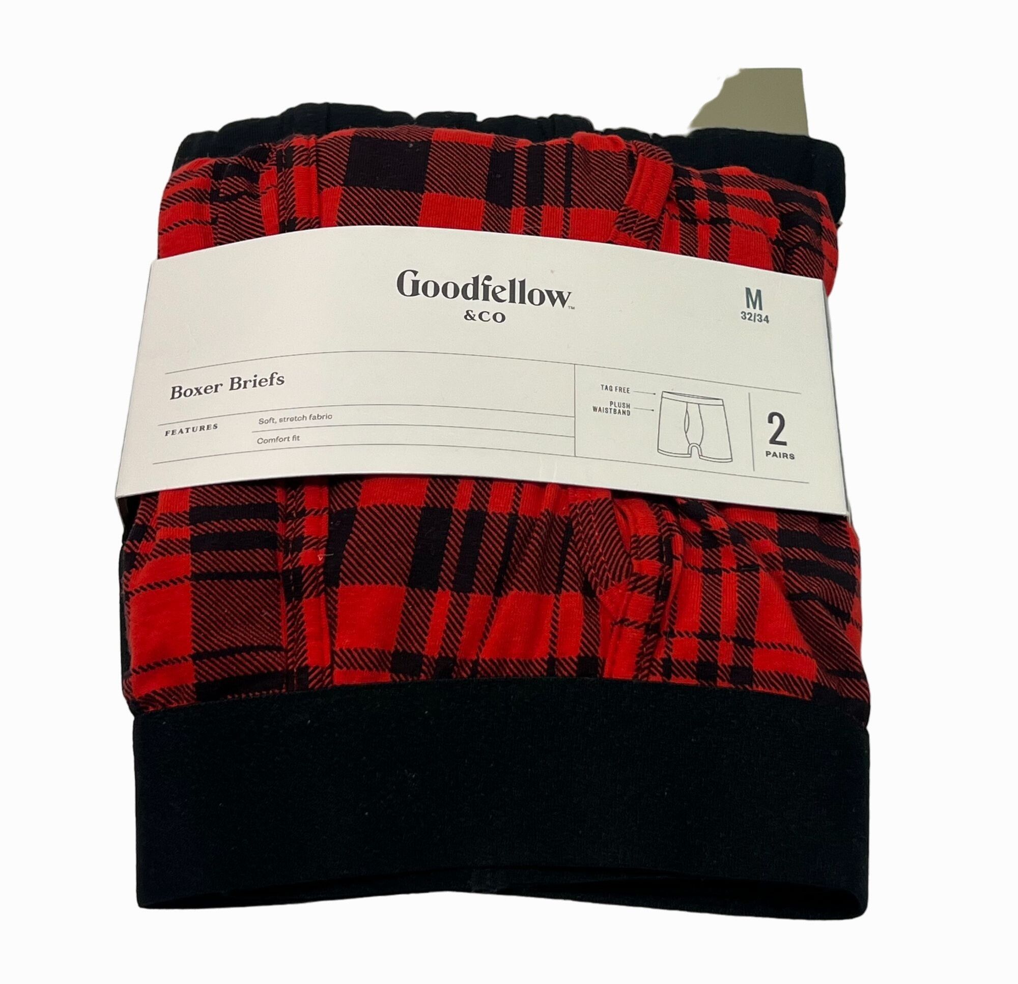 Other Goodfellow & Co- Men's Plaid Boxer Briefs- 3 Pack (6 Units)- Size ONE SIZE - 8 Thumbnail