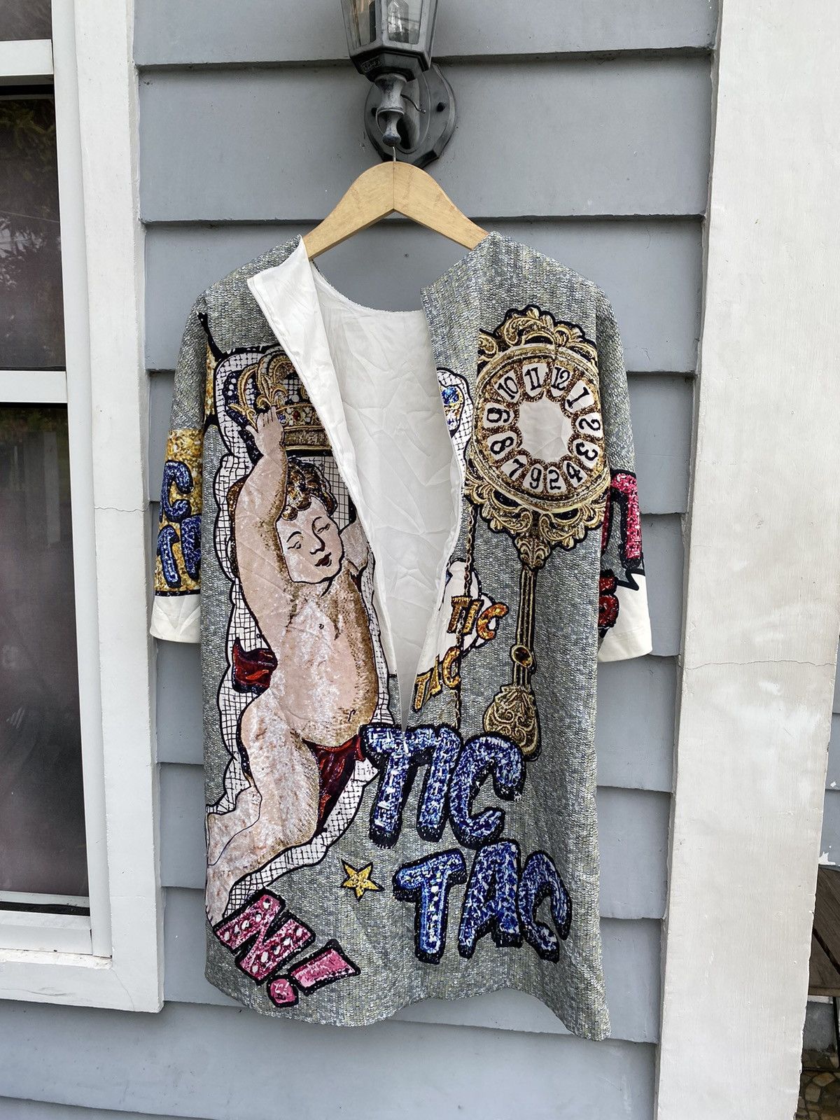 Vintage Pas La Ver Tic Tac Cupid Clock Dress Style & Diamond Details Size L / US 10 / IT 46 - 17 Thumbnail