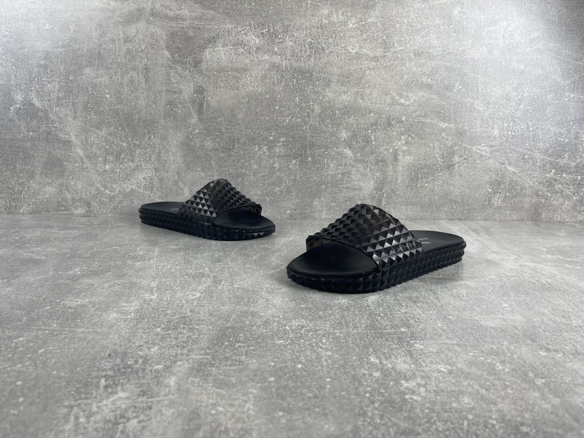 Melissa × Y/Project Melisa Y Project Avant Garde Black Leather Ruber Flip Flop Size US 7 / IT 37 - 4 Thumbnail