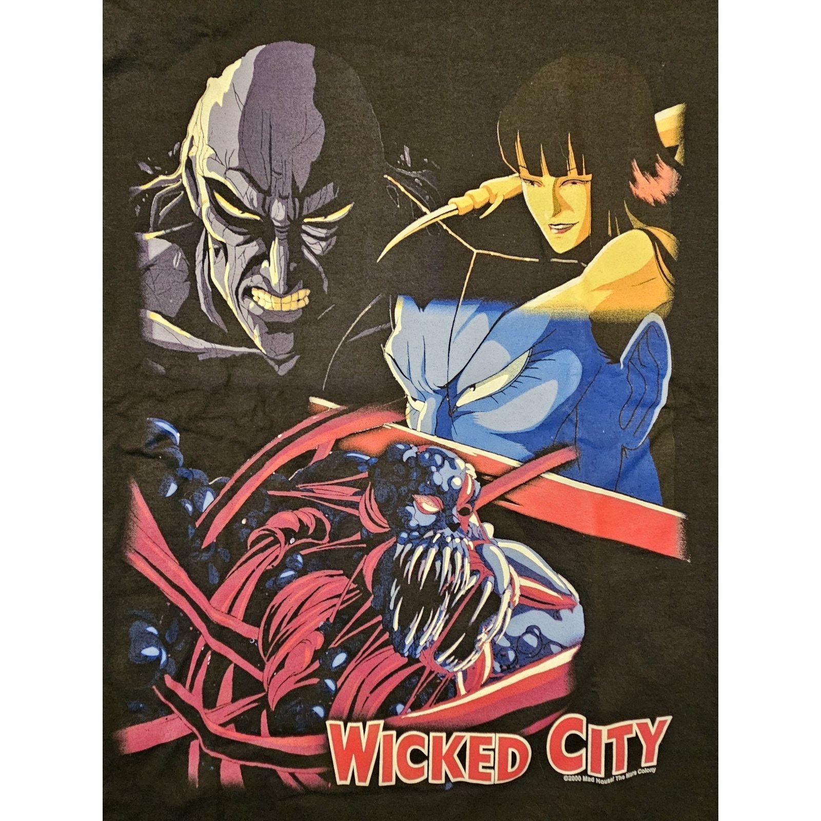 Delta Wicked City Anime Vintage 2000 Black Med Graphic T-Shirt Tee Size US M / EU 48-50 / 2 - 1 Thumbnail