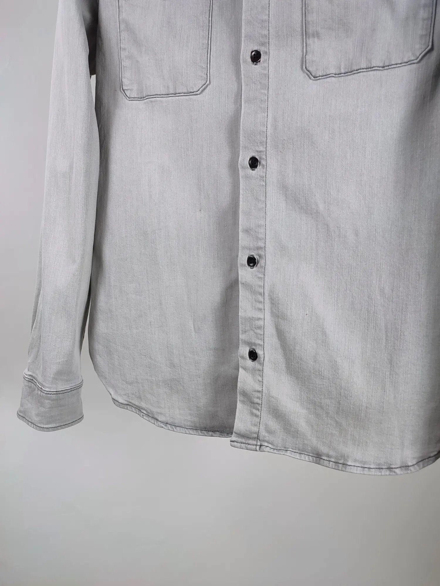 Allsaints Allsaints Monte grey button shirt Size US L / EU 52-54 / 3 - 6 Thumbnail