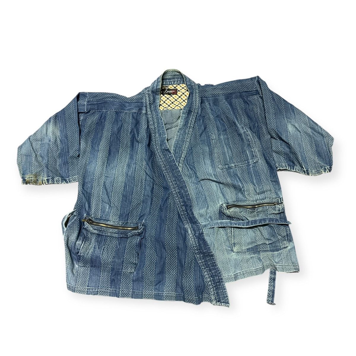 Japanese Brand × Vintage Vintage Japan Indigo fabric outerwear Size US XL / EU 56 / 4 - 1 Thumbnail