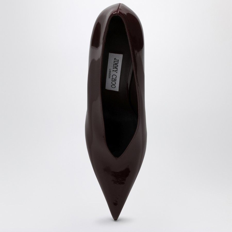 Jimmy Choo o1d2blof0824 Patent Leather Décolleté in Burgundy Size US 9.5 / IT 39.5 - 3 Thumbnail