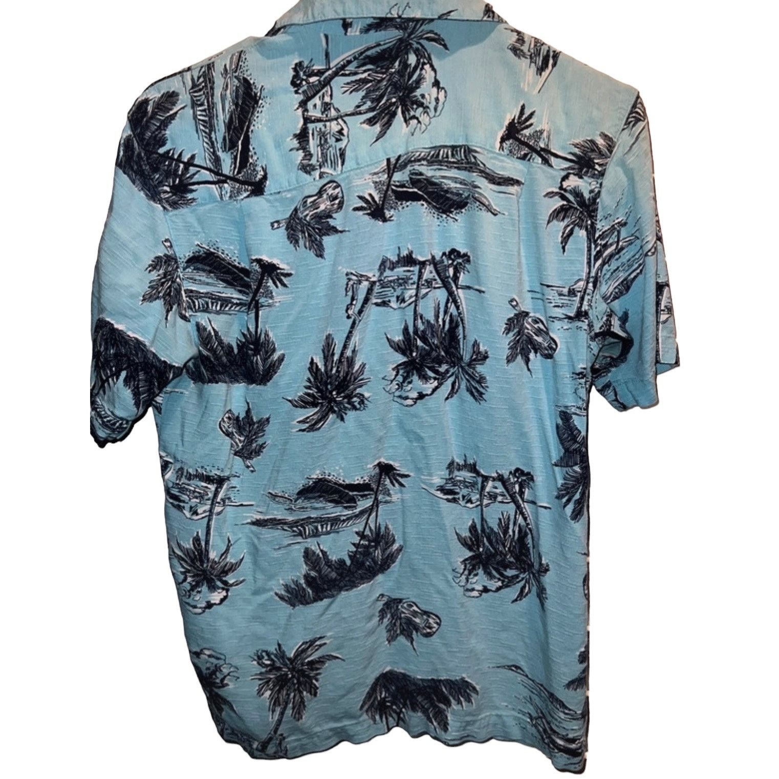 George Hawaiian Shirt Ocean Breeze Blue Palm Trees Button Front Size US S / EU 44-46 / 1 - 2 Thumbnail