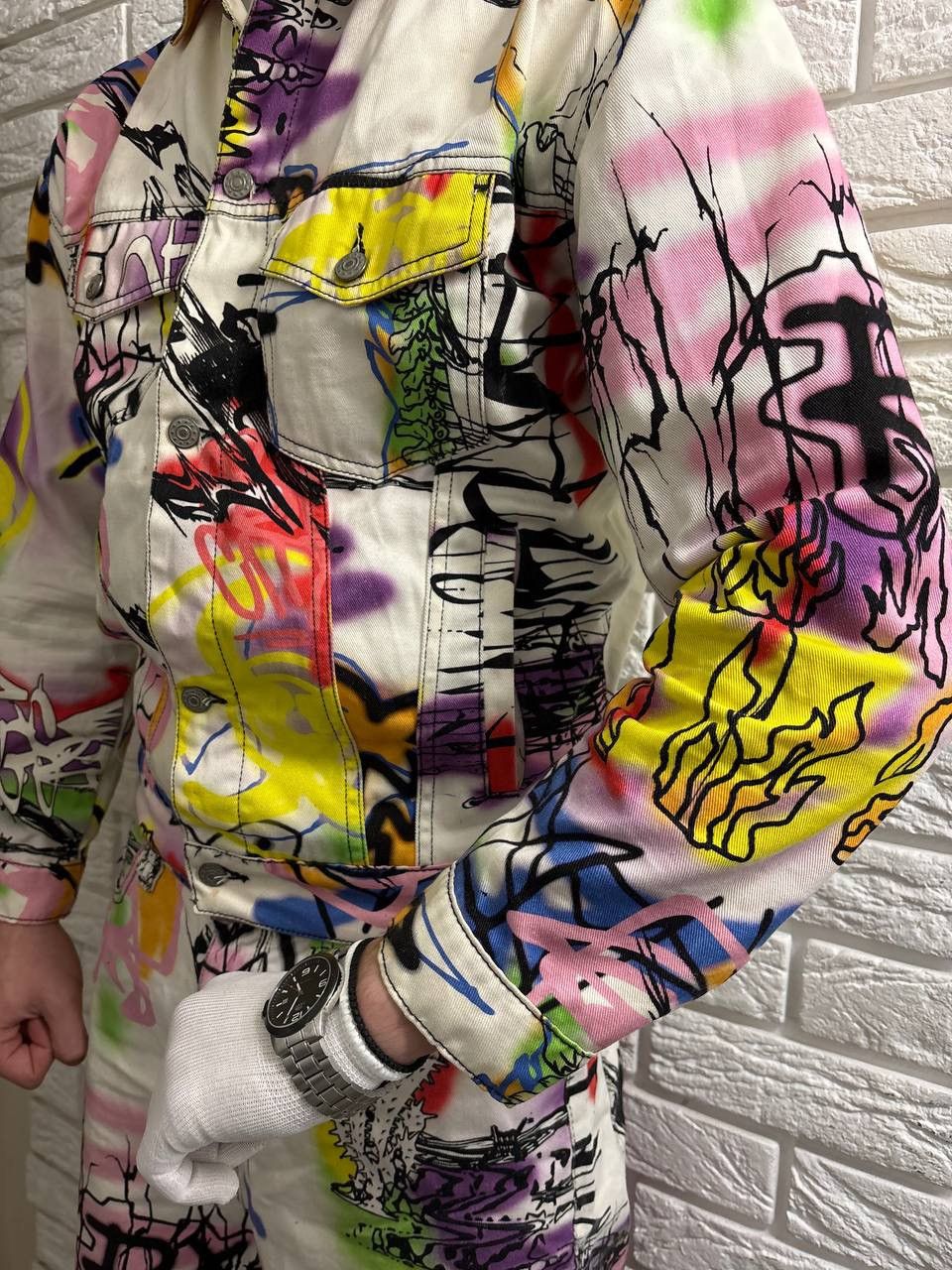 Jaded London Jaded London denim graffiti print suit Jacket Pants Y2K Size US XS / EU 42 / 0 - 3 Thumbnail